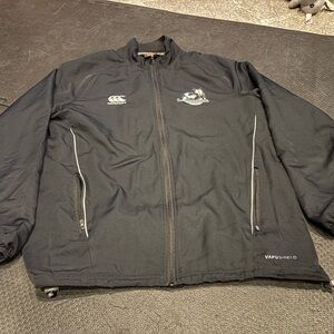 Canterbury Of New Zealand Mens Sz Lg Lamorinda Rugby Windbreaker Black